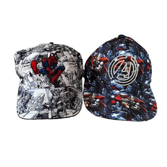 Avengers & Spider-Man 2pk Hats - Picture 1 of 5